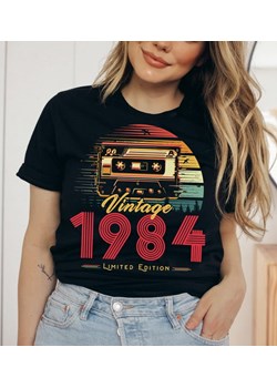 damska koszulka na 40 urodziny vintage 1983 z kasetą ze sklepu Time For Fashion w kategorii Bluzki damskie - zdjęcie 175640534