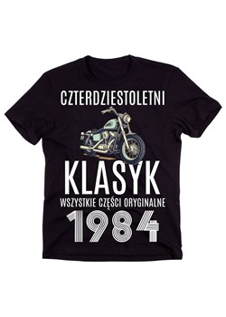 męska koszulka na 40 urodziny dla motocyklisty z motorem na 40 ze sklepu Time For Fashion w kategorii T-shirty męskie - zdjęcie 175640542