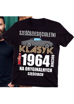 Koszulka NA 60 Urodziny MĘSKA CZARNA PREZENT NA 60 DLA MĘŻCZYZNY ze sklepu Time For Fashion w kategorii T-shirty męskie - zdjęcie 175640683