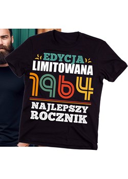 Męska czarna koszulka z nadrukiem na 60 urodziny edycja limitowana ze sklepu Time For Fashion w kategorii T-shirty męskie - zdjęcie 175640712