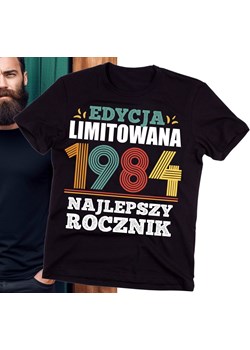 męska koszulka na 40 urodziny 1984 najlepszy rocznik ze sklepu Time For Fashion w kategorii T-shirty męskie - zdjęcie 175640814