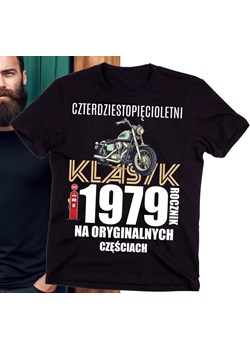 KOSZULKA NA 45 URODZINY Z MOTOREM KOSZULKA Z CHOPPEREM NA 45 URODZINY ze sklepu Time For Fashion w kategorii T-shirty męskie - zdjęcie 175640843