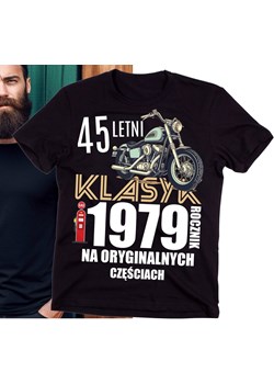 KOSZULKA Z CHOPPEREM NA 45 URODIZNY, KOSZULKAZ MOTOREM NA 45 URODZINY ze sklepu Time For Fashion w kategorii T-shirty męskie - zdjęcie 175640844