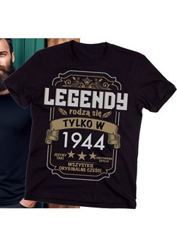 Koszulka na 80 urodziny LEGENDY rodzą się tylko w 1944 ze sklepu Time For Fashion w kategorii T-shirty męskie - zdjęcie 175640880