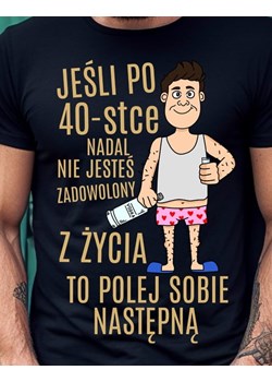 męska koszulka na 40 urodziny ze sklepu Time For Fashion w kategorii T-shirty męskie - zdjęcie 175641140