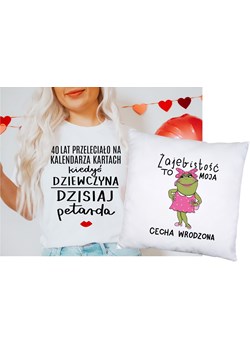 PREZENT na 40 urodziny dla koleżanki - koszulka plus poduszka ze sklepu Time For Fashion w kategorii Bluzki damskie - zdjęcie 175641154