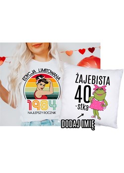 PREZENT na 40 urodziny dla koleżanki BRUNETKA - koszulka plus poduszka (1) ze sklepu Time For Fashion w kategorii Bluzki damskie - zdjęcie 175641163