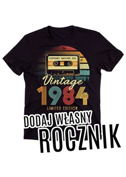 Męska koszulka z rocznikiem - dodaj swój rok urodzenia vintage ze sklepu Time For Fashion w kategorii T-shirty męskie - zdjęcie 175641281