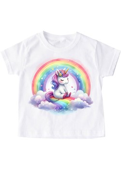 koszulka z tęczą na dzień tęczy do przedszkola unicorn203 ze sklepu Time For Fashion w kategorii Bluzki dziewczęce - zdjęcie 175641702