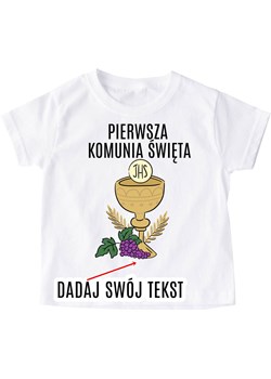 Koszulka na komunię, pamiątka pierwsze komunii świętej ze sklepu Time For Fashion w kategorii Bluzki dziewczęce - zdjęcie 175641891