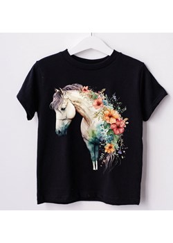 koszulka dla z koniem dla dziewczynki ze sklepu Time For Fashion w kategorii Bluzki dziewczęce - zdjęcie 175642003