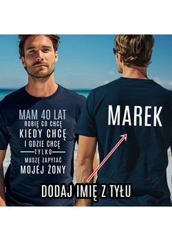 Męska koszulka z imieniem na 40 urodziny - GARATOWA ze sklepu Time For Fashion w kategorii T-shirty męskie - zdjęcie 175642152