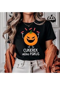 CZARNA koszulka na halloween ze sklepu Time For Fashion w kategorii Bluzki damskie - zdjęcie 175642442