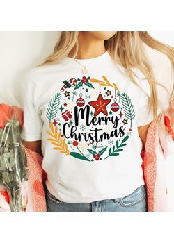 koszulka świąteczna merry chrsitmas ze sklepu Time For Fashion w kategorii Bluzki damskie - zdjęcie 175642521