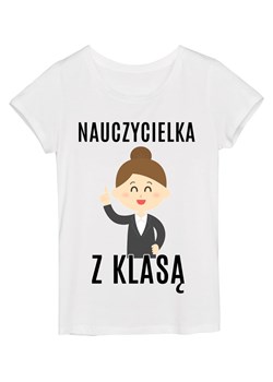 Koszulka damska "NAUCZYCIELKA Z KLASĄ 1" ze sklepu Time For Fashion w kategorii Bluzki damskie - zdjęcie 175642734