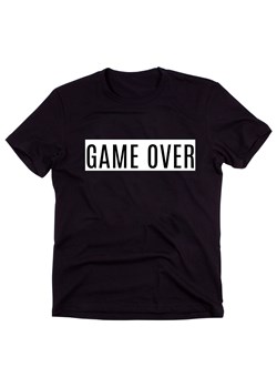 Czarny Klasyczny T-shirt "GAME OVER" ze sklepu Time For Fashion w kategorii Bluzki damskie - zdjęcie 175643083