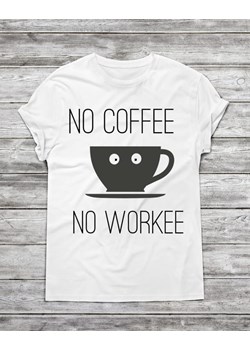 Koszulka męska " No coffee no workee " ze sklepu Time For Fashion w kategorii T-shirty męskie - zdjęcie 175644161