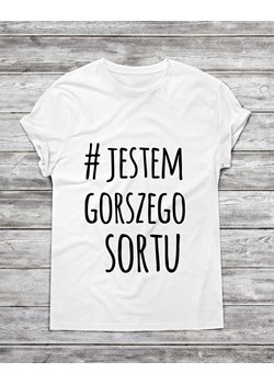 Koszulka męska # jestem gorszego sortu ze sklepu Time For Fashion w kategorii T-shirty męskie - zdjęcie 175644192