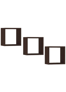 3 Sztuki Półek Ściennych Wenge A8-G86 ze sklepu Edinos.pl w kategorii Półki - zdjęcie 175644813