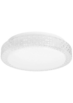 Biały kryształowy plafon sufitowy LED - Z076-Elmar ze sklepu Edinos.pl w kategorii Lampy sufitowe - zdjęcie 175644901