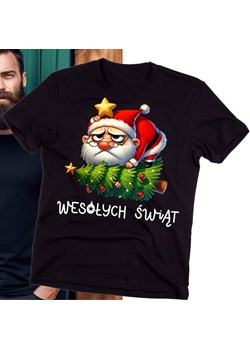 ŚMIESZNA KOSZULKA NA ŚWIĘTA NA PREZENT SANTA301 ze sklepu Time For Fashion w kategorii T-shirty męskie - zdjęcie 175651130