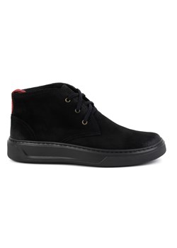 Buty męskie skórzane Chukka KAMPOL 109/35 SW czarne ze sklepu butyolivier w kategorii Buty zimowe męskie - zdjęcie 175651983