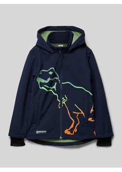 Kurtka softshell o kroju regular fit z nadrukiem w dinozaury i podszewką z polaru ze sklepu Peek&Cloppenburg  w kategorii Kurtki chłopięce - zdjęcie 175661024