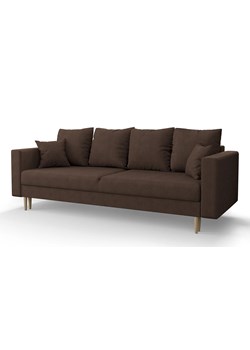 Ciemnobrązowa sofa rozkładana - Adante ze sklepu Edinos.pl w kategorii Sofy i kanapy - zdjęcie 175667814