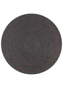 Okrągły ciemnoszary dywanik w prążki 120 cm Garu 6X - id: 46637 - marki Profeos - 175667974 Okrągły ciemnoszary dywanik w prążki 120 cm Garu 6X ze sklepu Edinos.pl w kategorii Dywany - zdjęcie 175667974
