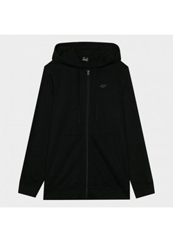 Męska bluza dresowa rozpinana z kapturem 4F 4FWMM00TSWSM1768 - czarna ze sklepu Sportstylestory.com w kategorii Bluzy męskie - zdjęcie 175671140