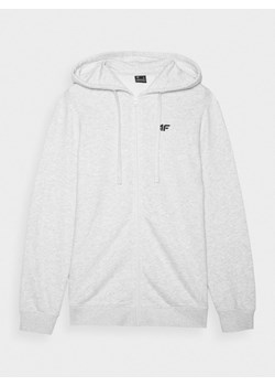Męska bluza dresowa rozpinana z kapturem 4F 4FWMM00TSWSM1768 - szara ze sklepu Sportstylestory.com w kategorii Bluzy męskie - zdjęcie 175671141