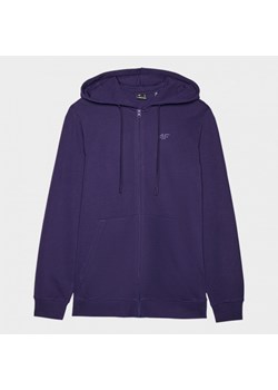 Męska bluza dresowa rozpinana z kapturem 4F 4FWMM00TSWSM1768 - granatowa ze sklepu Sportstylestory.com w kategorii Bluzy męskie - zdjęcie 175671144