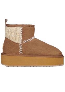 Buty Emu Australia Stinger Knit Flatform W13143CHES - brązowe ze sklepu streetstyle24.pl w kategorii Śniegowce damskie - zdjęcie 175672562