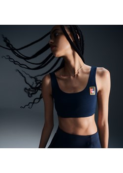 Damski stanik sportowy z lekką podszewką zapewniający lekkie wsparcie Nike Women by YOON - Niebieski ze sklepu Nike poland w kategorii Biustonosze - zdjęcie 175676401