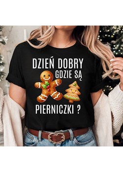 ŚMIESZNA KOSZULKA NA ŚWIĘTA - DZIEŃ DOBRY GDZIE SĄ PIERNICZKI ze sklepu Time For Fashion w kategorii Bluzki damskie - zdjęcie 175677010