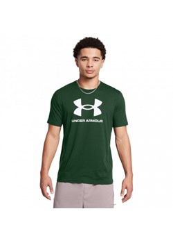 Męski t-shirt z nadrukiem Under Armour UA Sportstyle Logo Update Ss - zielony ze sklepu Sportstylestory.com w kategorii T-shirty męskie - zdjęcie 175681471