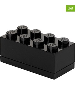 LEGO Pojemniki (3 szt.) &quot;Mini 8&quot; w kolorze czarnym - 9,2 x 4,3 x 4,6 cm ze sklepu Limango Polska w kategorii Pojemniki kuchenne - zdjęcie 175686660