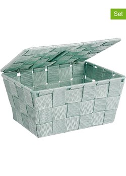 Wenko Pudełka (2 szt.) &quot;Adria&quot; w kolorze miętowym - 19 x 10 x 14 cm ze sklepu Limango Polska w kategorii Pojemniki kuchenne - zdjęcie 175699482