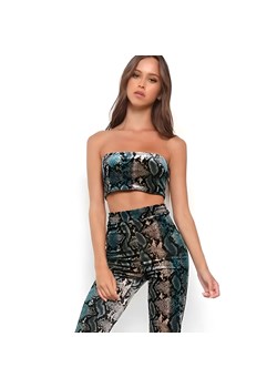 Biustonosz bandeau w stylu węża - Niebieski / S ze sklepu Valetta.pl w kategorii Biustonosze - zdjęcie 175702430