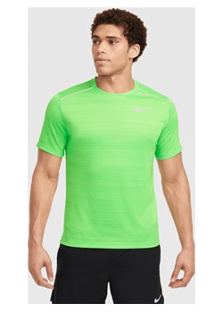 Męska koszulka z krótkim rękawem do biegania Nike Miler - Zieleń ze sklepu Nike poland w kategorii T-shirty męskie - zdjęcie 175703894