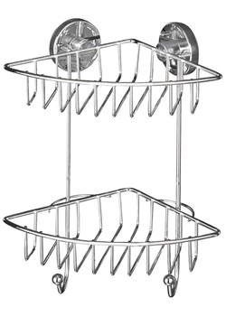 Wenko Regał prysznicowy &quot;Vacuum-Loc Bari&quot; w kolorze srebrnym - 22,5 x 29,5 x 16 cm ze sklepu Limango Polska w kategorii Akcesoria łazienkowe - zdjęcie 175706362