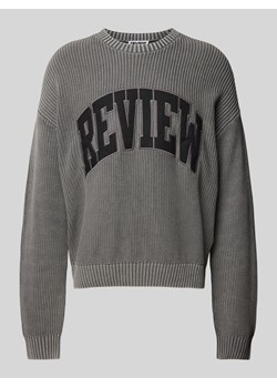 Sweter z dzianiny z wyhaftowanym logo ze sklepu Peek&Cloppenburg  w kategorii Swetry męskie - zdjęcie 175711784