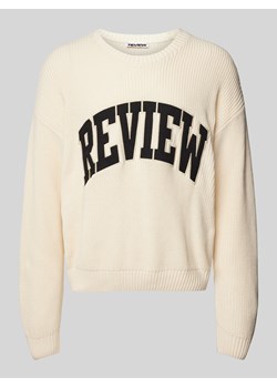 Sweter z dzianiny z wyhaftowanym logo ze sklepu Peek&Cloppenburg  w kategorii Swetry męskie - zdjęcie 175711890