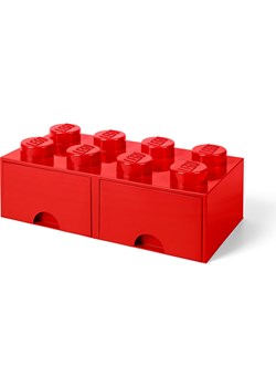 LEGO Pojemnik "Brick 8" w kolorze czerwonym z szufladami - 50 x 18 x 25 cm ze sklepu Limango Polska w kategorii Pojemniki kuchenne - zdjęcie 175716404