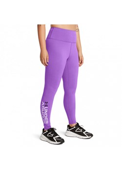 Damskie legginsy basic Under Armour Campus Graphic Legging - fioletowe ze sklepu Sportstylestory.com w kategorii Spodnie damskie - zdjęcie 175720334