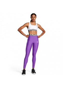 Damskie legginsy treningowe Under Armour Heatgear Rib Legging - fioletowe ze sklepu Sportstylestory.com w kategorii Spodnie damskie - zdjęcie 175720340