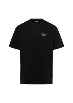 EA7 Emporio Armani Koszulka męska Mężczyźni Bawełna czarny jednolity ze sklepu vangraaf w kategorii T-shirty męskie - zdjęcie 175723830