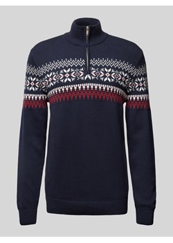 Sweter z dzianiny ze stójką ze sklepu Peek&Cloppenburg  w kategorii Swetry męskie - zdjęcie 175726682