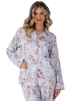 Rozpinana piżama damska Riwa 1523, Kolor błękitny-wzór, Rozmiar L, Leveza ze sklepu Intymna w kategorii Piżamy damskie - zdjęcie 175728460