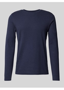 Bluzka z długim rękawem i prążkowanym,okrągłym dekoltem ze sklepu Peek&Cloppenburg  w kategorii T-shirty męskie - zdjęcie 175736733